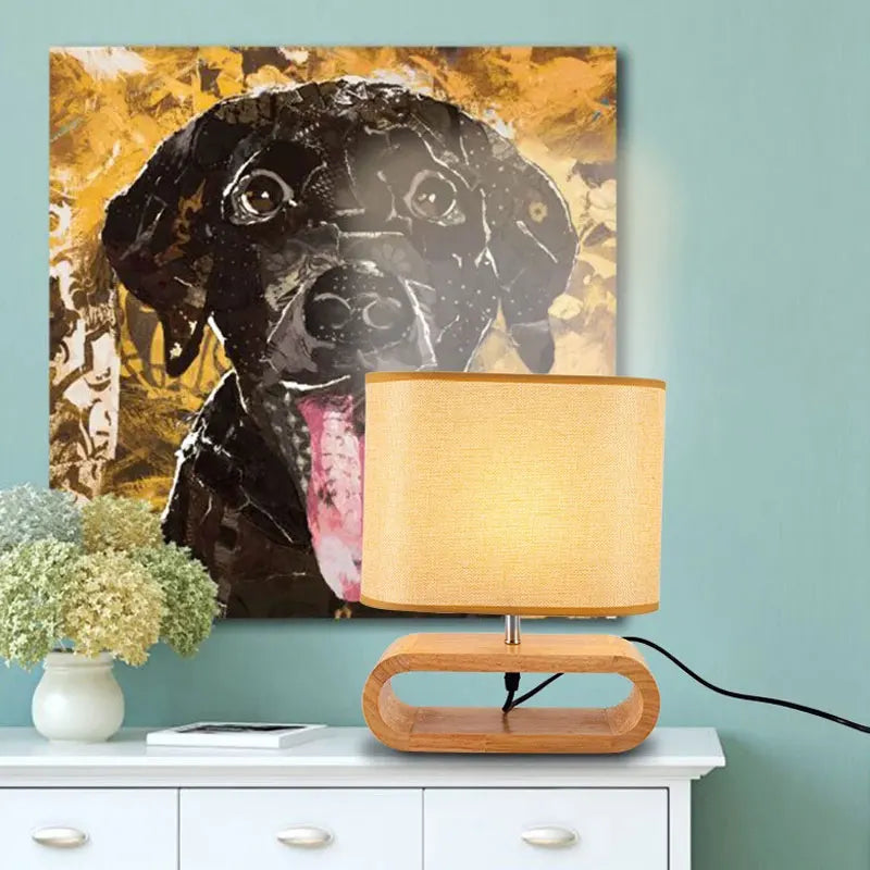 Nordic Wooden Table Lamp Creative Modern Bedroom Bedside LED Light Living Room Hotel Japanese Study Table Lamp Linen Lampshade