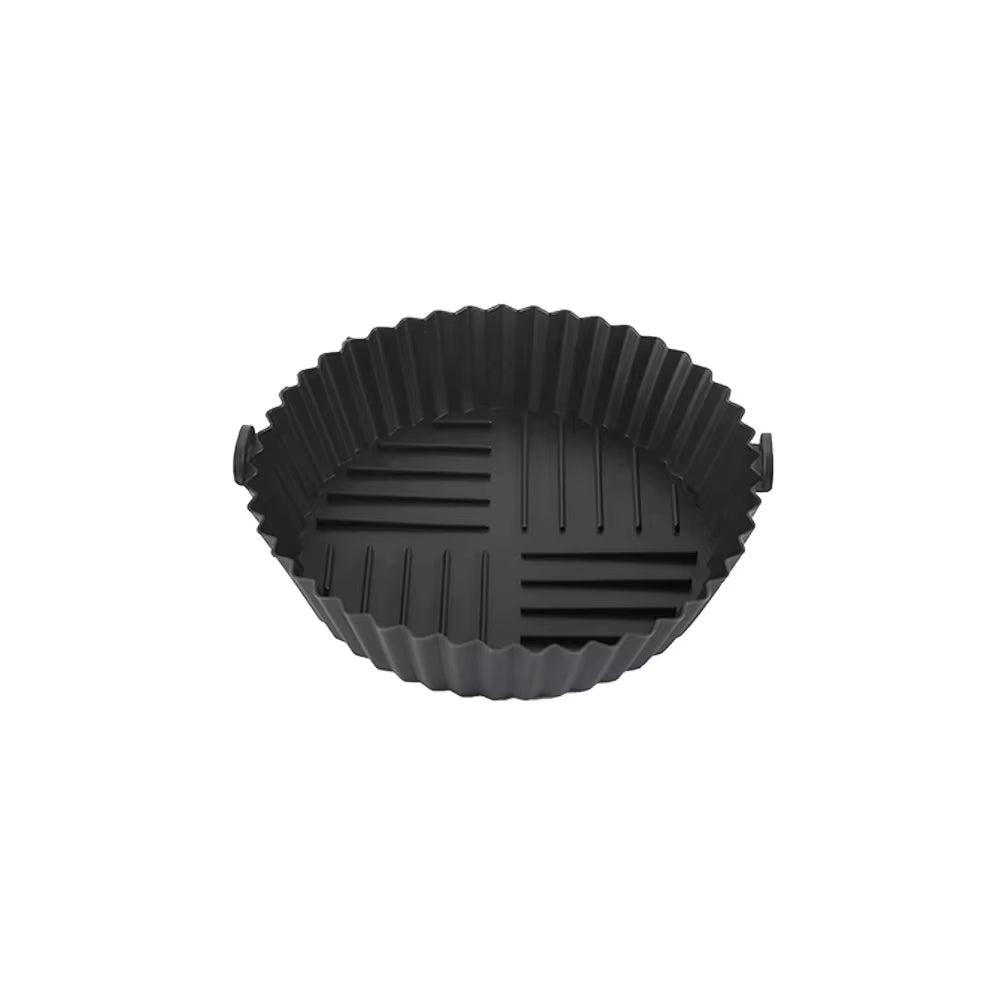 1PC Silicone Air Fryer Baking Tray Circular Foldable Food Grade High Temperature Resistant and Easy to Clean Oven Mat