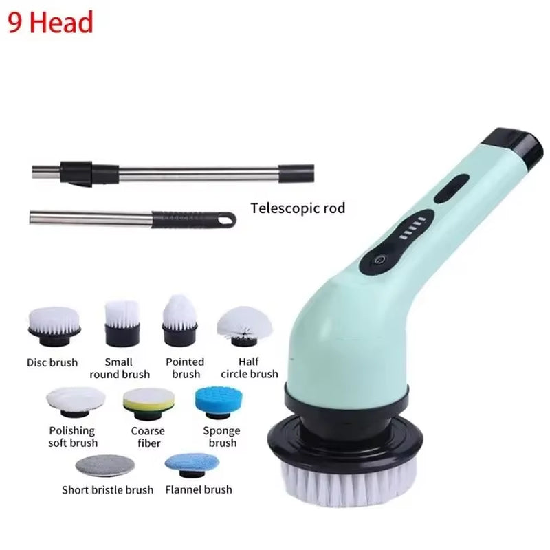 Wireless Electric Cleaning Brush Bathroom Window Kitchen Automotive Multifunctional Household Rotating Cleaning Machine