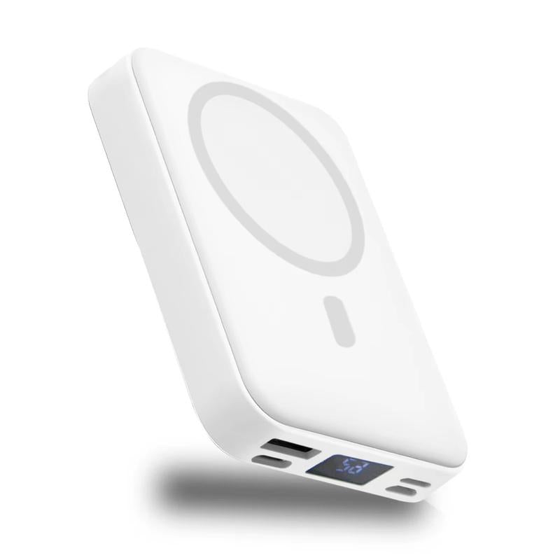 10000Mah Magnetic Power Bank,Foldable Wirelessportable Charger with LED Display,Fast Charging Foriphone 17/16/15/14/13/12 Pro/Pro Max/Plus, Compact Silicone