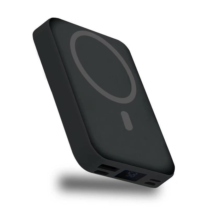 10000Mah Magnetic Power Bank,Foldable Wirelessportable Charger with LED Display,Fast Charging Foriphone 17/16/15/14/13/12 Pro/Pro Max/Plus, Compact Silicone