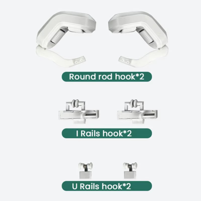 Works with Tuya Automatic Curtain Robots Smart Curtain Opener Roman Rod TU Remote Control 3-In-1 Light Sensor， Easy Installation