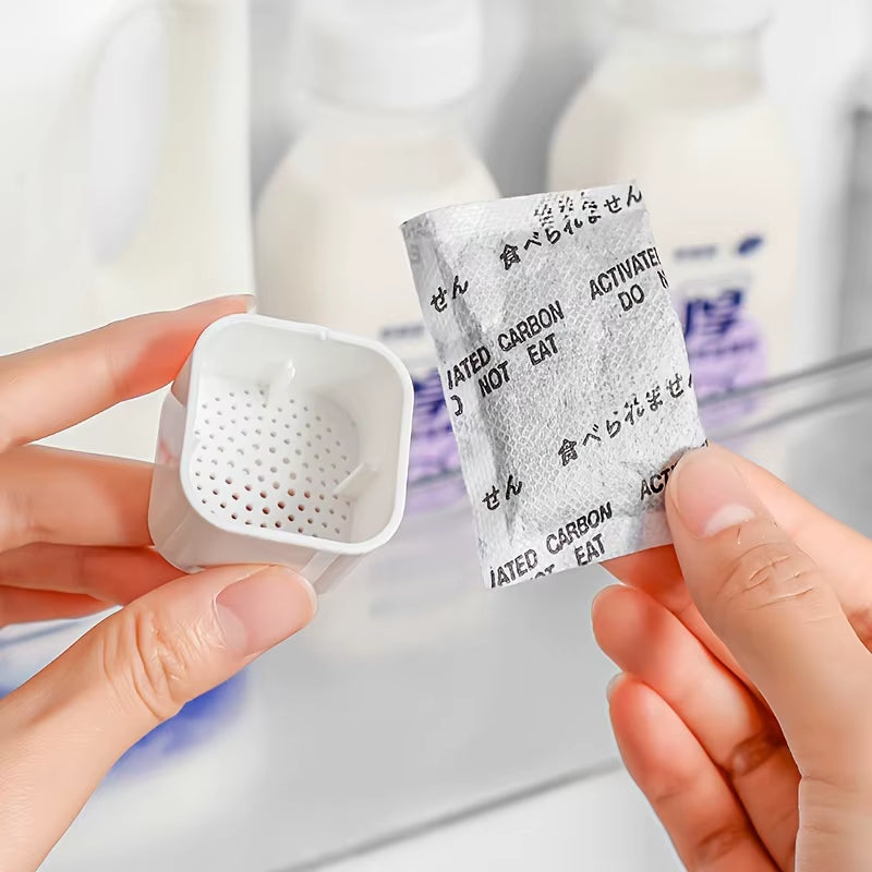 6/24Pcs Refrigerator Odor Removal Box Activated Carbon Purification Bags Formaldehyde Reduction Home Aseptic Deodorizer Tool Set